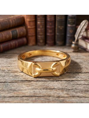 Gents Interlinked Signet Gold Casting Ring