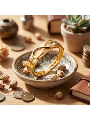Gents Smooth Infinity Gold Casting Ring