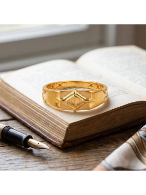 Gents Kite Signet Gold Casting Ring