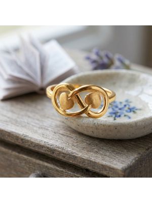 Ladies Infinity Dual Heart Gold Casting Ring