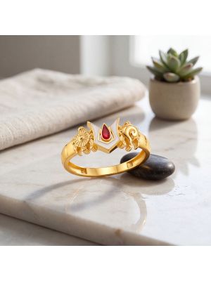 Spritual Sangu Namam Casting Gold Ring