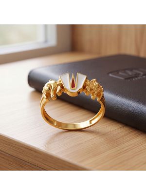 Divine Sangu Namam Casting Gold Ring