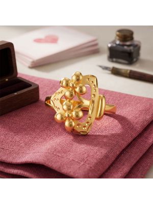Sacred Flower Casting Gold Ring