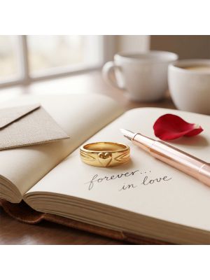 Fancy Imperial Heart Gold Ring