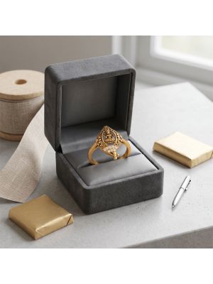 Goddess Lakshmi Graceful Gold Ring