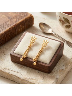 Modern Patterned Casting Gold Chain Drops