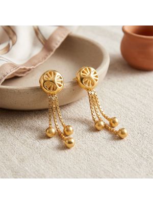 Radian Wheel Casting Gold Chain Drops