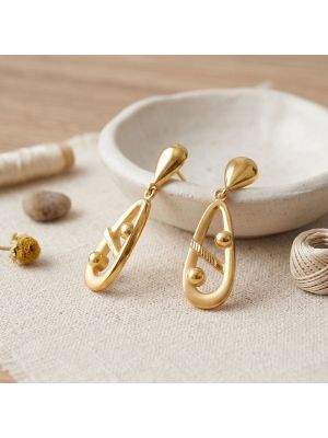 Fancy Teardrop Casting Gold Drops