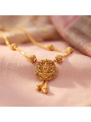 Antique Lakshmi Mugappu Gold Chain