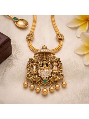 Divine Gaja Lakshmi Rope Gold Necklace