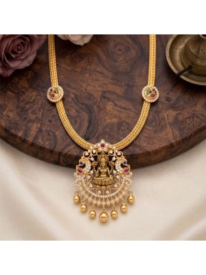 Sacred Lakshmi Gold Stones Necklace