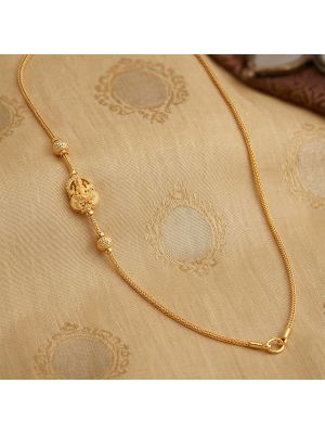 Divine Lakshmi Side Mugappu Gold Chain