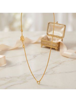 Trishitha Lakshmi Round Gold Chain