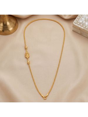 Sacred Lakshmi Spiral Bead Gold Chain