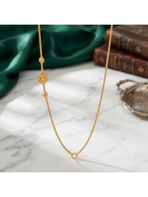 Shubha Lakshmi Oval Mugappu Gold Chain
