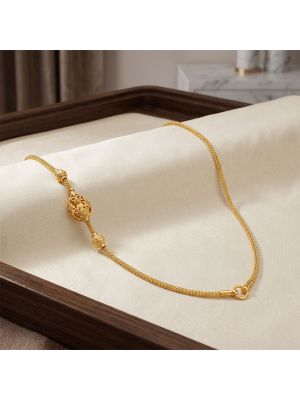 Divine Lakshmi Teardrop Mugappu Gold Chain