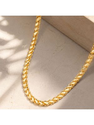 Spiral Twist Rope Link Gold Chain