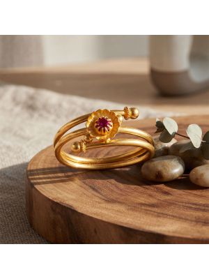 Imperial Stone Blossom Gold Ring