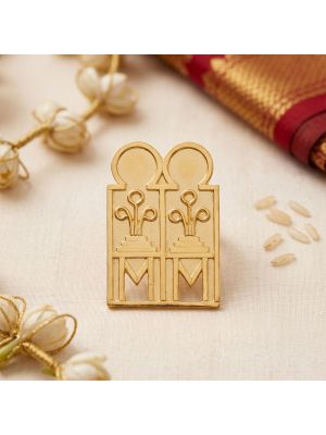 Auspicious Twin Plant Gold Thaali