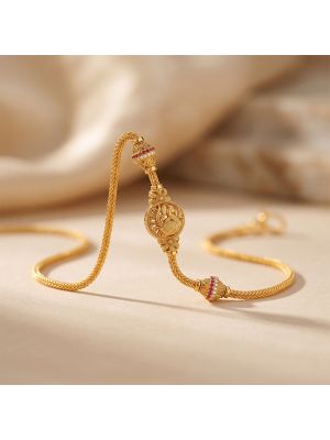 Antique Peacock Mugappu Gold Chain