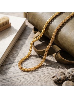 Interlocking Link Casting Gold Chain