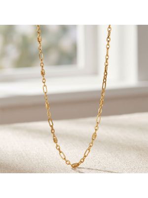 Italian Beaded Link Gold Chain