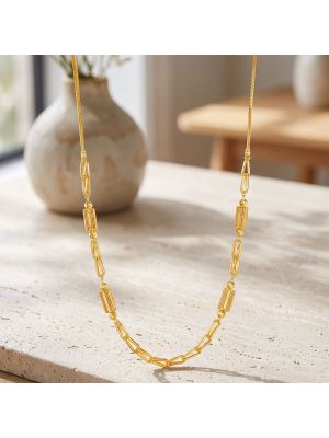 Fancy Geometry Gold Chain