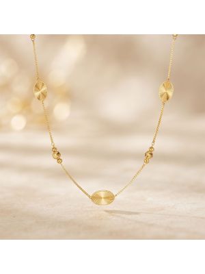 Elegant Sunburst Medallion Gold Chain