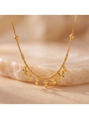 Cascading Heart Charms Gold Chain