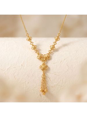 Traditional Knot Pendant Casting Gold Chain