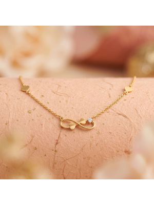 Infinity Heart Accent Casting Gold Chain