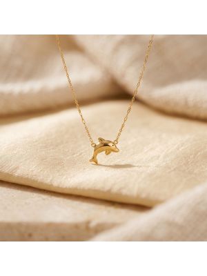 Royal Leaping Dolphin Casting Gold Chain
