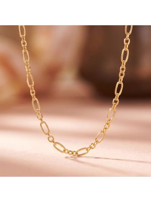 Textured Paperclip Link Gold Chain