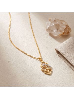 Aura Intersecting Cube Gold Kids Chain