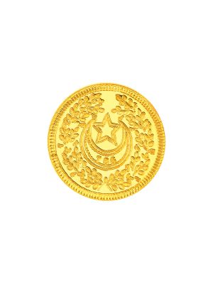 Sacred Crescent and Star Motif 22K Gold Coin