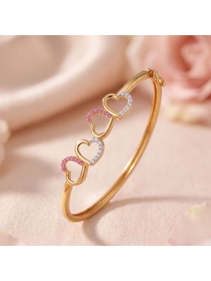 Heart Stone Casting Gold Gadi