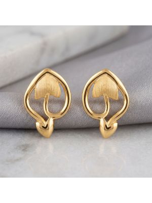 Modern Blossom Gold Stud Earrings