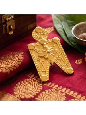 Traditional Floral Marappu Gold Thali