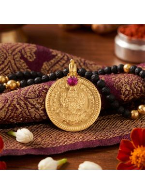 Traditional Lakshmi Stone Kasu Gold Thali