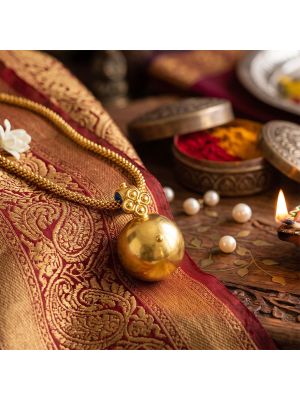 Traditional Pottu Pendant Gold Thali