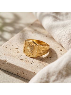 Glowing Avian Gold Ring