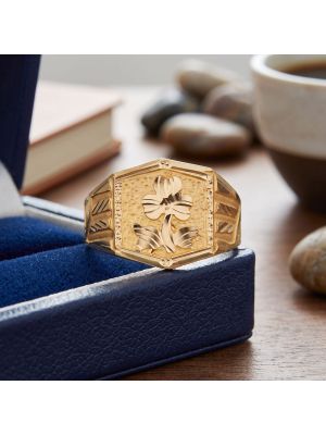Blossom Sculpted Gold Ring