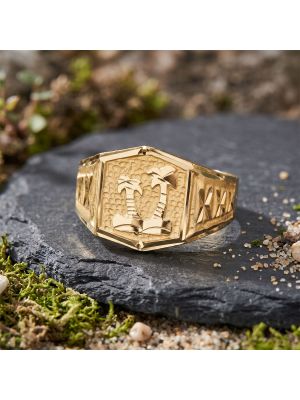 22CT Gold Palm Tree Gold Ring
