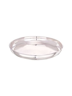 Silver Round Plain Plate