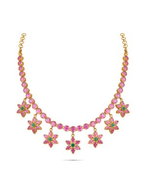 Gorgeous Floral Silver Necklace