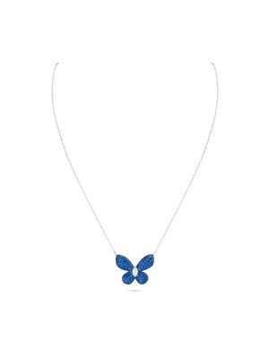 Latest Butterfly Silver Pendant Set