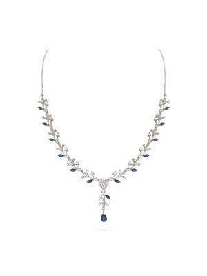 Gorgeous Floral Silver Necklace