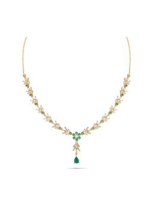 Latest Silver Floral Necklace