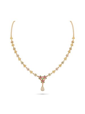 Enchanting Floral Silver Necklace