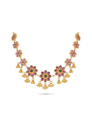 Enchanting Floral Silver Necklace